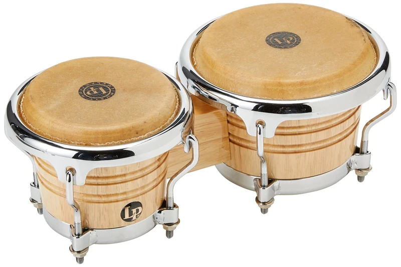 LP Latin Percussion Natural Wood Bongo LPM199-AW Mini Bongo