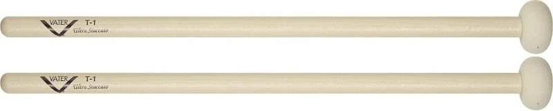 Vater Drumsticks T1 - Timpani Mallets - Tapered Shaft - Hard - Ultra Staccato