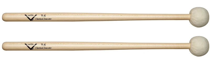 Vater Drumsticks T5 - Timpani Mallets - Tapered Shaft - Classical Staccato