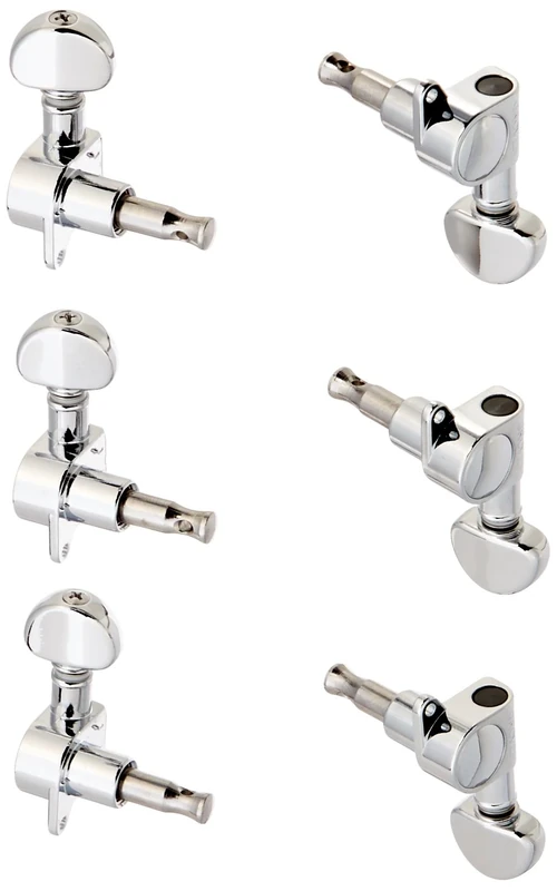 Grover 205C6 Mini 6 in Line Machine Heads, Chrome