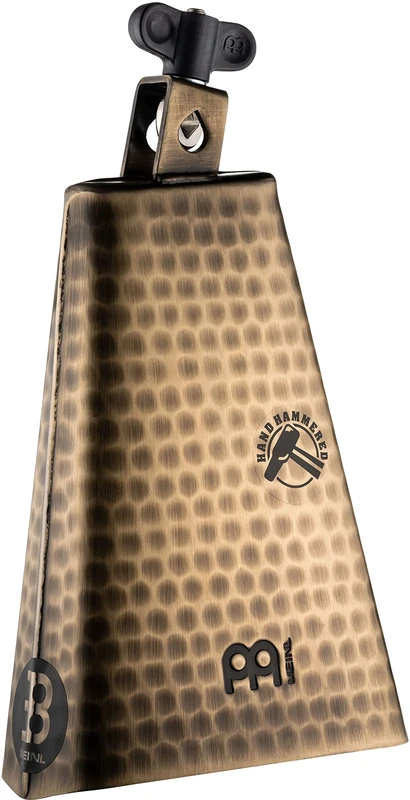 Meinl Percussion Hammered Timbales Cowbell - Very Large Idiophone - Length 8 Inches - Mountable - Big Mouth - Brass, Gold (STB80BHH-G)