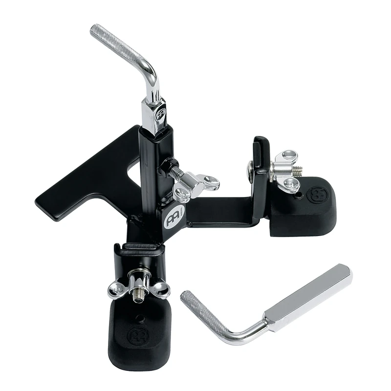 Meinl Percussion Pedal Mount Holder - Pedal Mount for Cowbells, Blocks, and Tambourines - Adjustable Height - Steel, Black (PM-1)