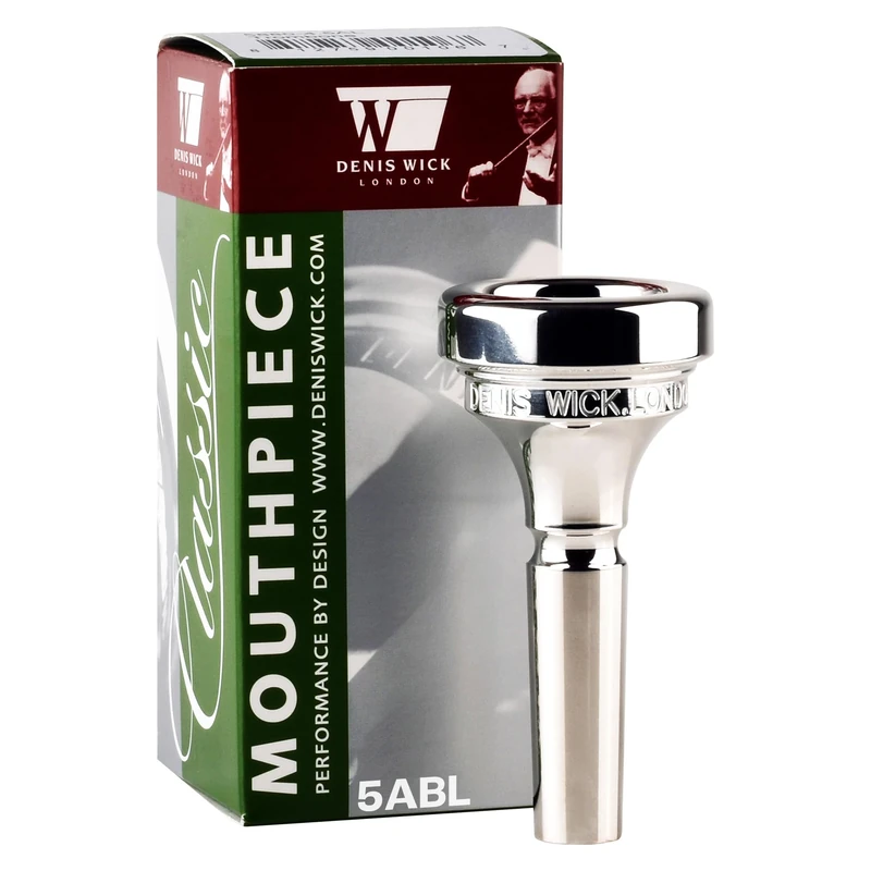 Denis Wick 5880-5ABL Classic Trombone Mouthpiece, Large Shank, Silver Plated