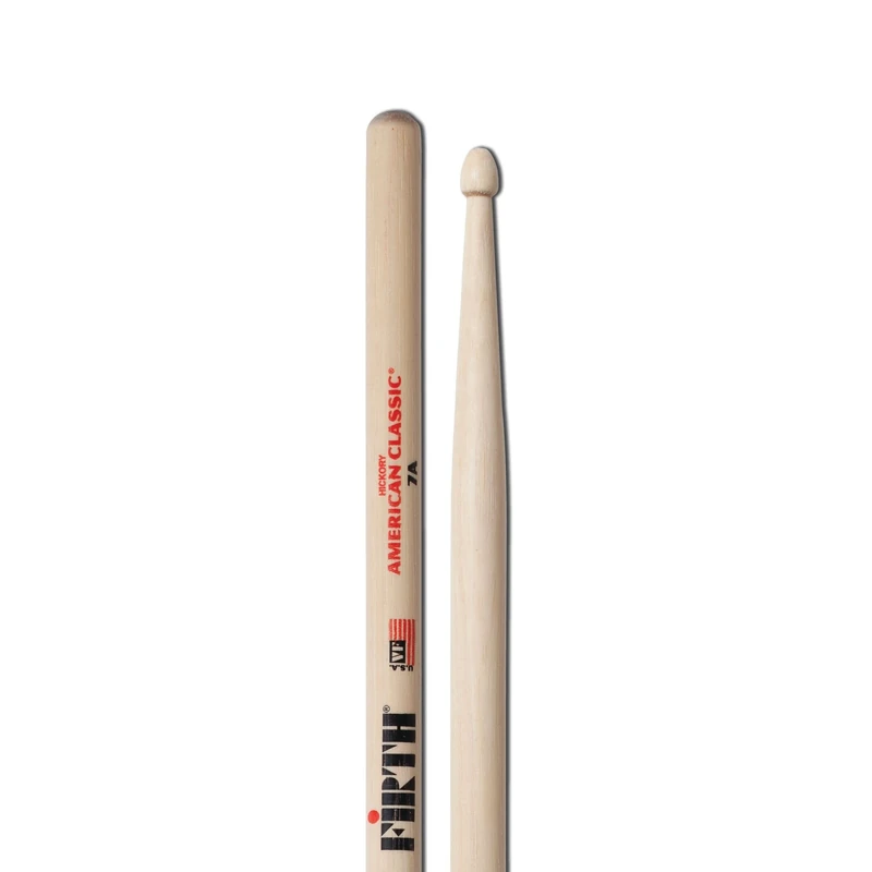 Vic Firth American Classic 7A Hickory Drumsticks - 15.5" Wood Tip