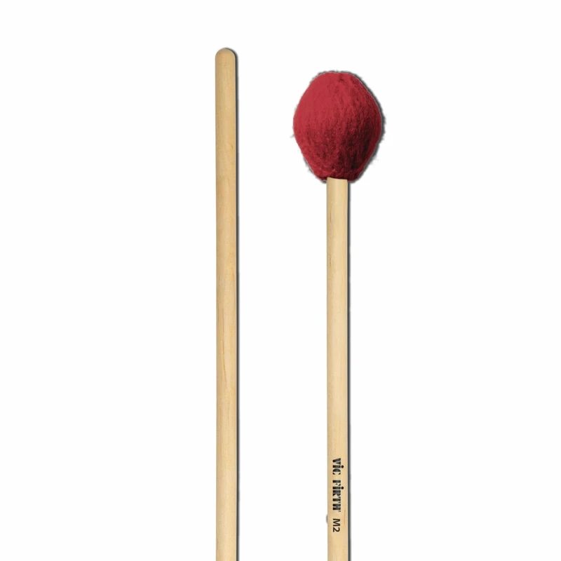 Vic FIrth - American Custom® Marimba Mallets - M2 - Synthetic Yarn - Medium Round Head - Red