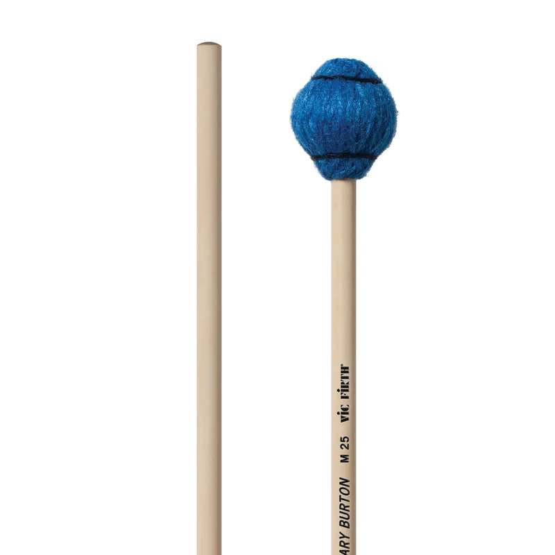Vic FIrth - Signature Series Marimba Mallets - M25 - Gary Burton - Yarn - Medium - Blue - Image 1