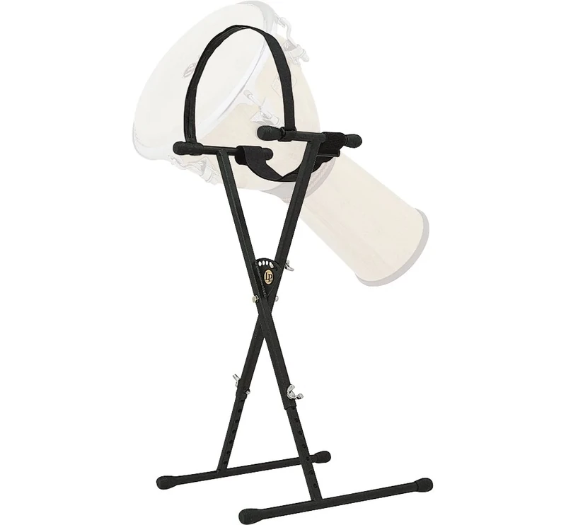 LP Latin Percussion Djembeständer, X-Frame Ständer, für Djemben 10"-15" Durchmesser, höhenverstellbar 35" - 43", zusammenklappbar, LP729