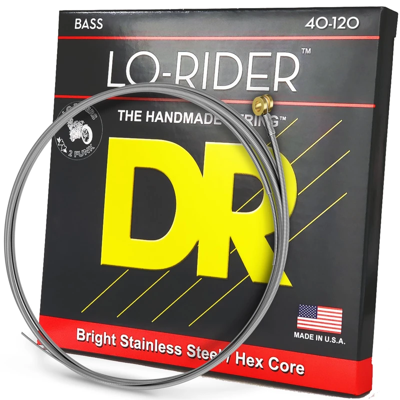 DR Strings LO-RIDER Stainless Steel Bass Strings - 5-String 40-120