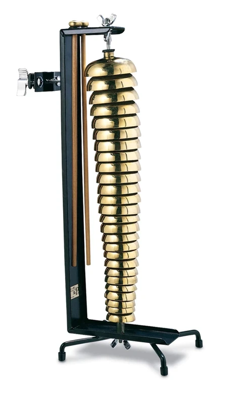 LP Latin Percussion Bell Tree 26 Messingglocken, hohe bis tiefe Tonlage, schwarzer Stahlständer, LP450, Glockenspiel