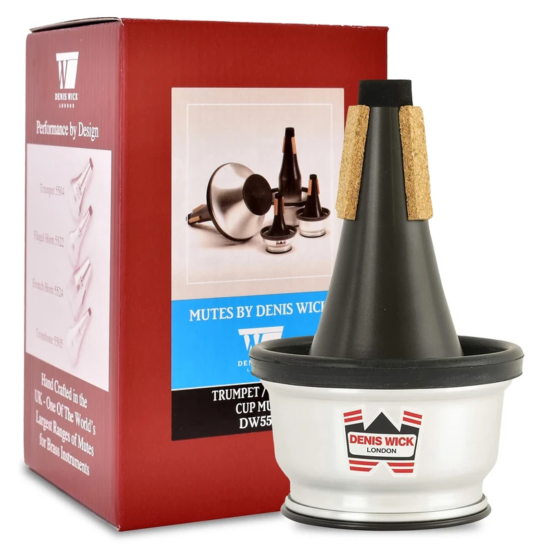 Denis Wick 5531 Adjustable Cup Mute for Bb Cornet or Trumpet, Black Polyester Coated Aluminium
