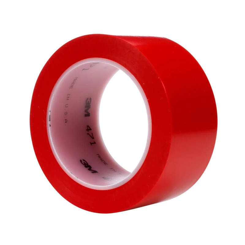 3M 471 Vinyl Tape, 50 mm x 33 m, Red, Pack of 24