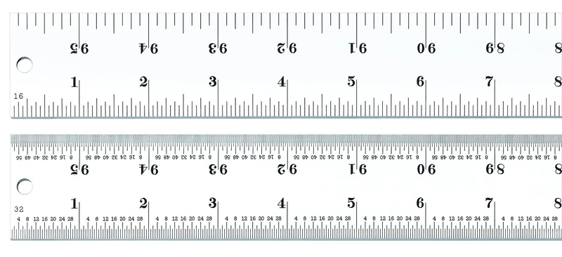 Starrett C404R-48 Heavy Spring Tempered Steel Rule With Inch Graduations, 4R Style Graduations, 48" Length 1-1/2" Width, 1/10" Thickness