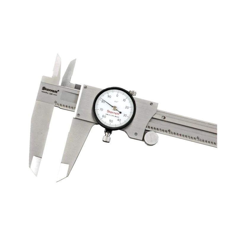 Starrett 120Z-12 Dial Calliper, Stainless Steel, White Face, 0-12" Range, +/-0.001" Accuracy, 0.001" Resolution