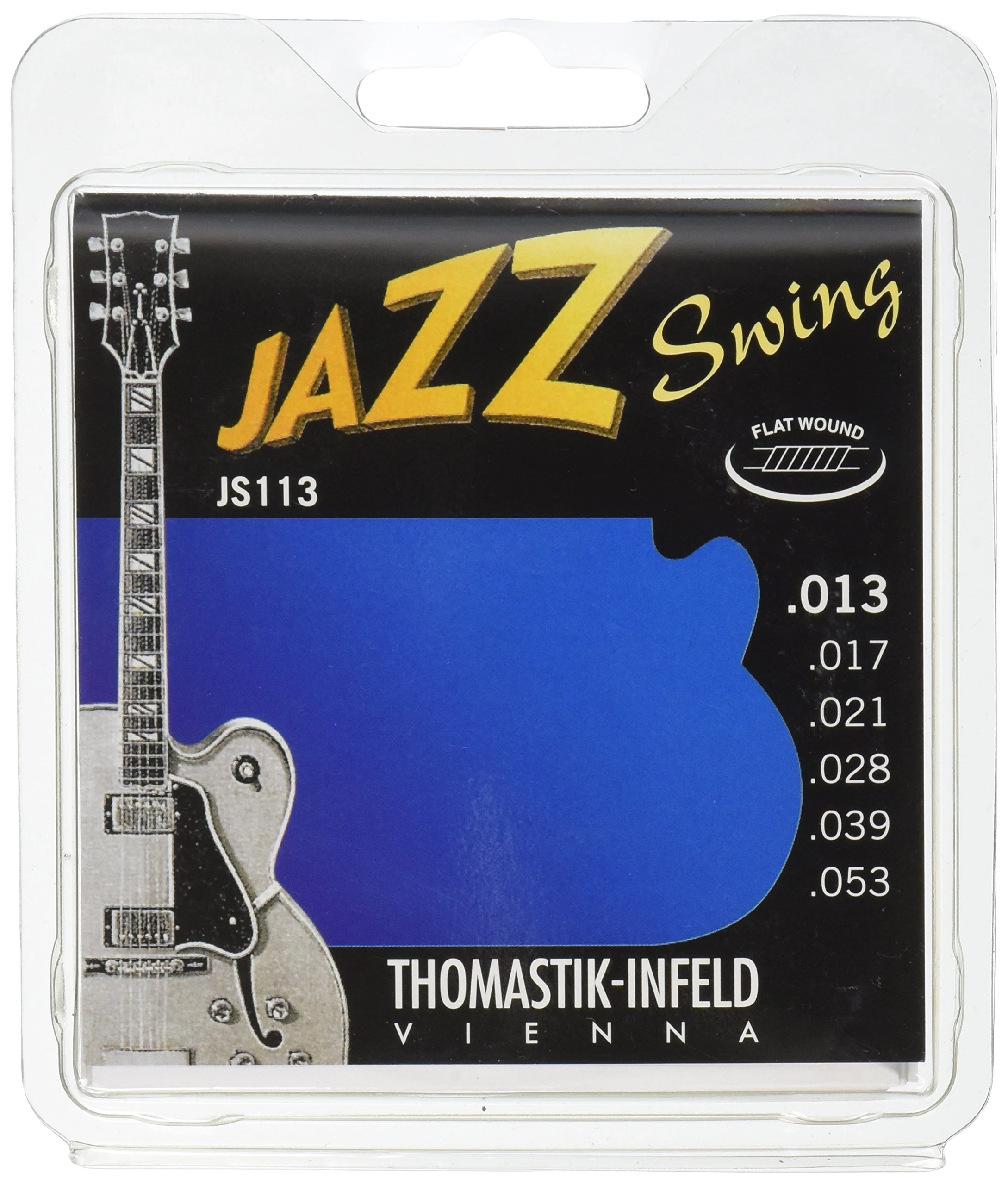 Thomastik Strings for Electric Guitar Jazz Swing Series Nickel Flat Wound Set JS113 Medium .013-.053w