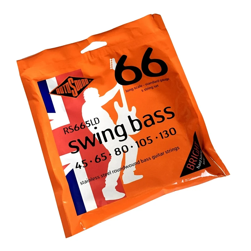Rotosound RS665LD Stainless Steel Bass Strings 45-130 - 5 String Set