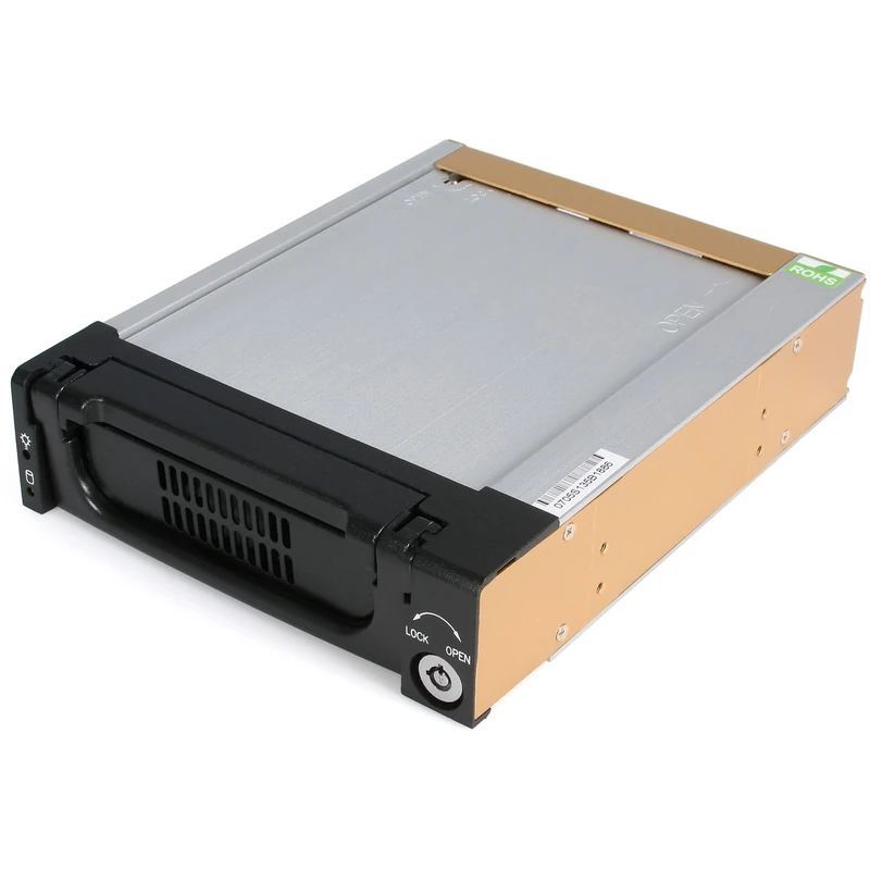 StarTech.com 5.25 in Rugged SATA Hard Drive Mobile Rack Drawer - Aluminum Removable Hard Drive Bay (DRW150SATBK)