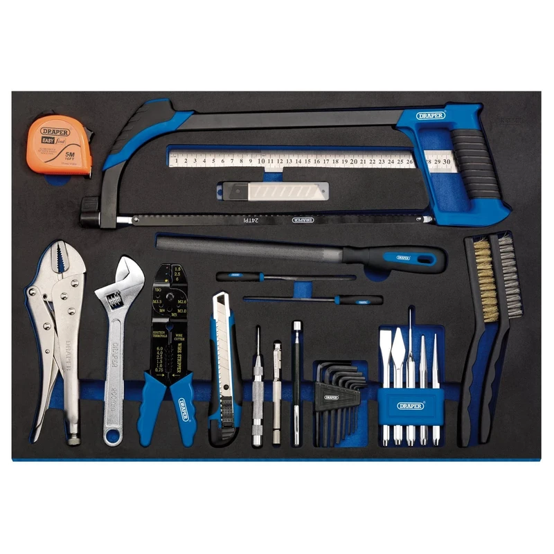 Draper 63547 36 Piece EVA Tool Kit in Full Plus Drawer Eva Insert Tray
