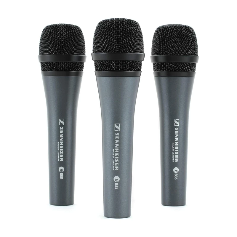 Sennheiser e 835 Dynamic Cardioid Vocal Microphone 3-Pack (506666)