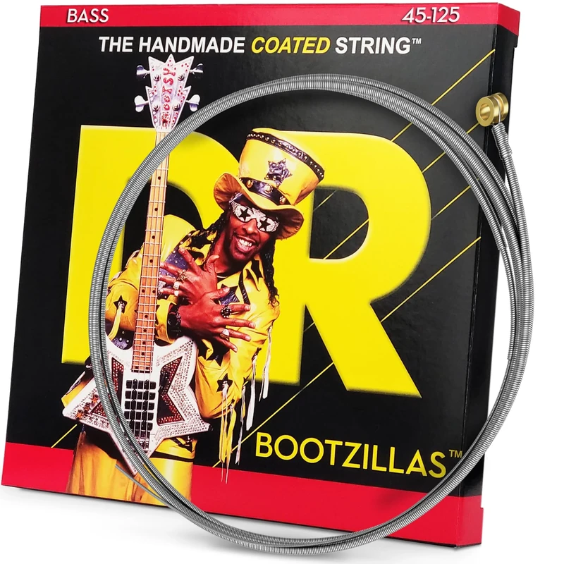 DR Strings BOOTZILLAS™ - CLEAR Coated Stainless Steel Bass Strings: 5-String Medium 45-125