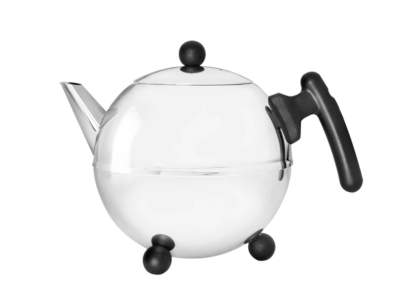 Bredemeijer 1.2 L Stainless Steel Teapot Bella Ronde, Black