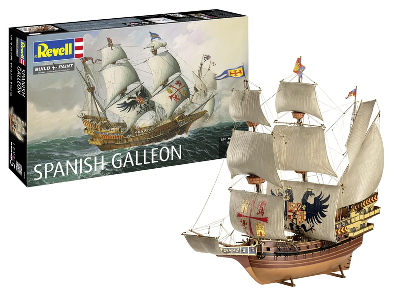 Revell 05620 Spanish Galleon 1:96 Scale - Unbuilt/Unpainted Plastic Model Kit