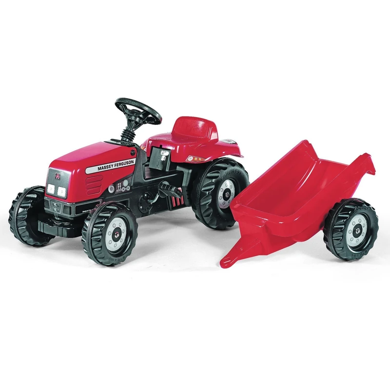 rolly toys S2601230 Massey Ferguson Tractor and Trailer, Red/Black, 012305