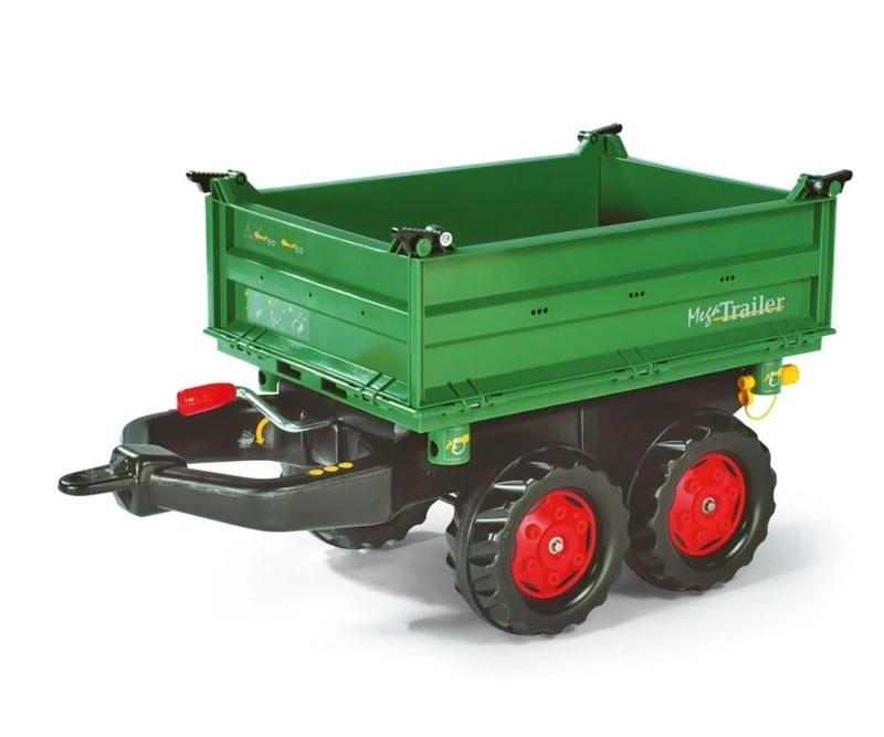 rolly toys | rollyMega Trailer | Giant Three Site Tipping Trailer FENDT for Pedal Tractor | 123001 - Image 1