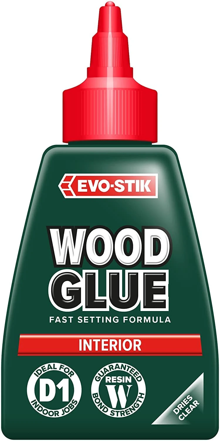 EVO-STIK Wood Glue Clear - 125ml - Interior - Extra Strong - Fast Setting Glue - Dries Clear - Suitable For All Wood Types