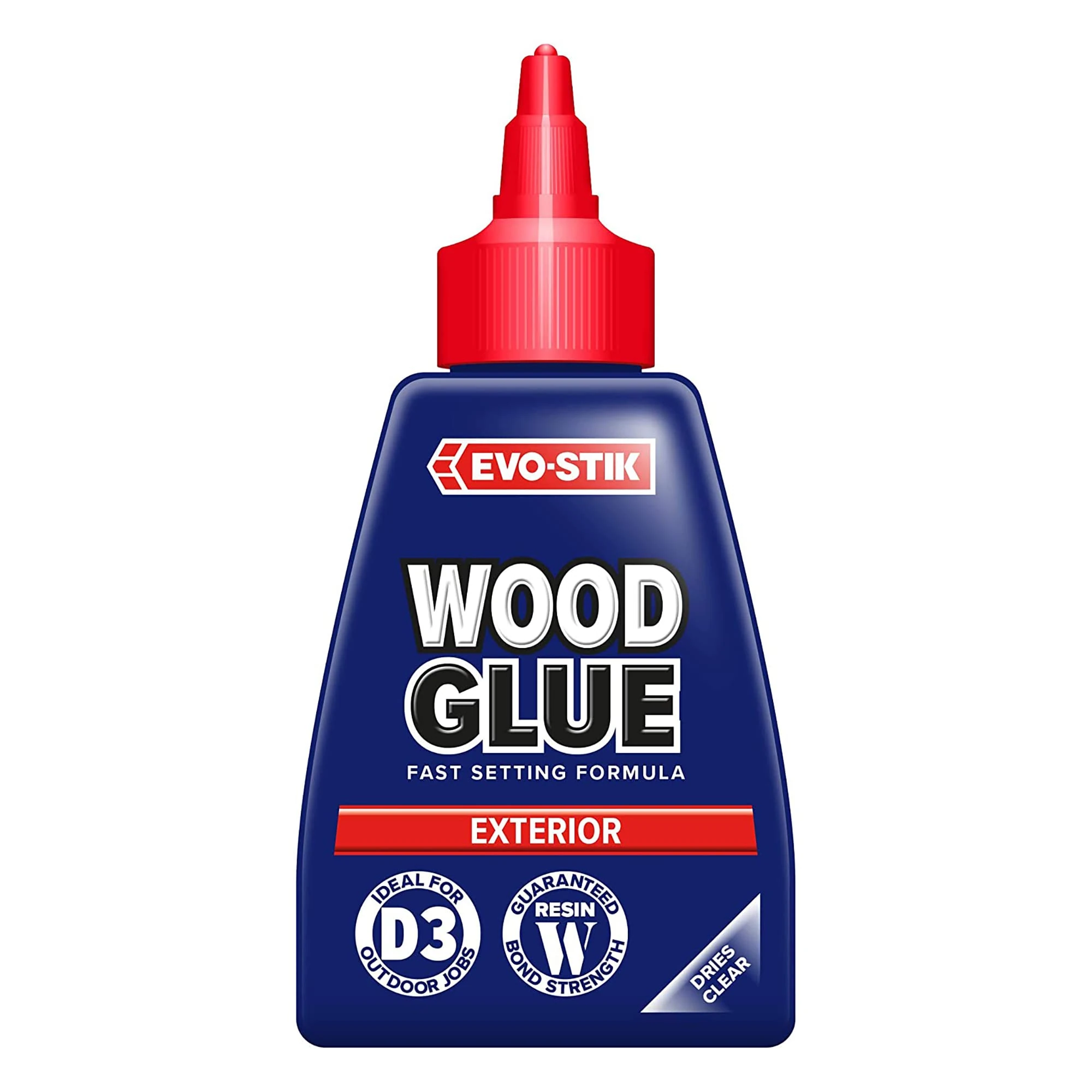 EVO-STIK Exterior Wood Glue 250ml - D3 - Weatherproof - Extra Strong - Fast Setting Glue - Dries Clear - Suitable For All Wood Types