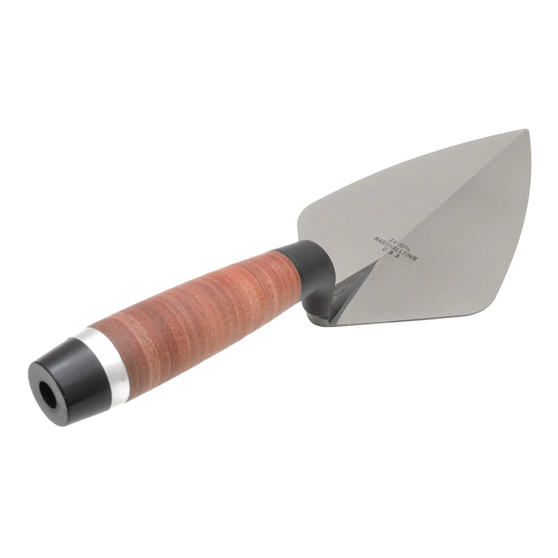 Marshalltown 34L12 12-inch Brick Trowel Wide London - Leather Handle M/T34L12