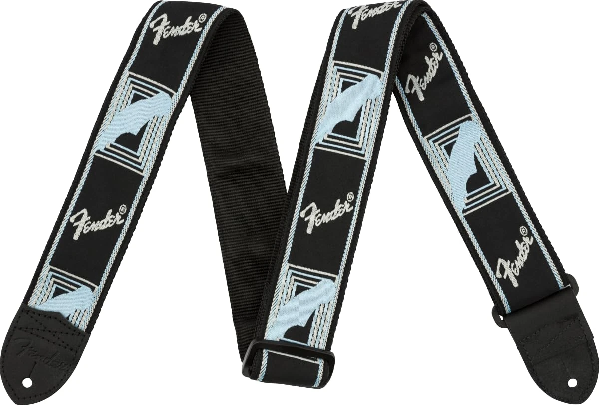 Fender Guitar Strap Monogrammed 2'' Black / Light Grey / Blue