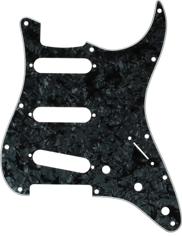 Fender Pickguard, Stratocaster® S/S/S, 11-Hole Mount, Black Pearl, 4-Ply