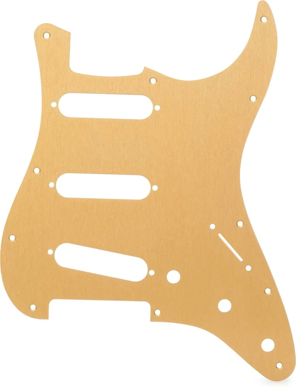 Fender Pickguard, Stratocaster® S/S/S, 11-Hole Mount, Gold Anodized Aluminum, 1-Ply