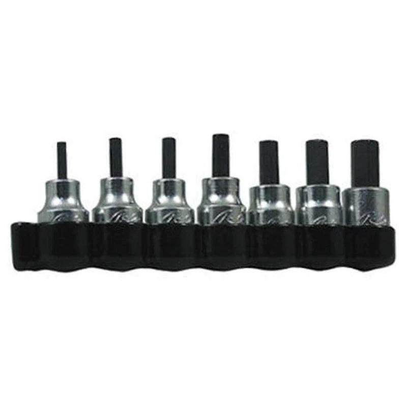Lisle 33850 7 Piece Metric Hex Bit Set - 3/8 inch Drive