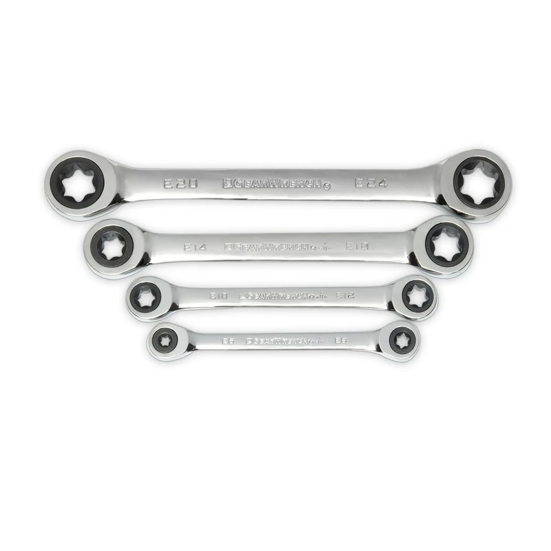 GEARWRENCH 4 Piece Double Box Ratcheting E-Torx Wrench Set| 9224D