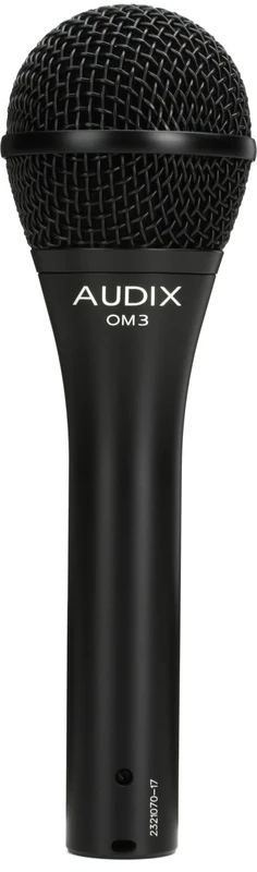 AUDIX OM3 Dynamic Vocal Microphone – Hypercardioid Pattern, 50 Hz–18 kHz, Handles SPL ≥144 dB, for Live Vocals, Instruments, Stage & Studio