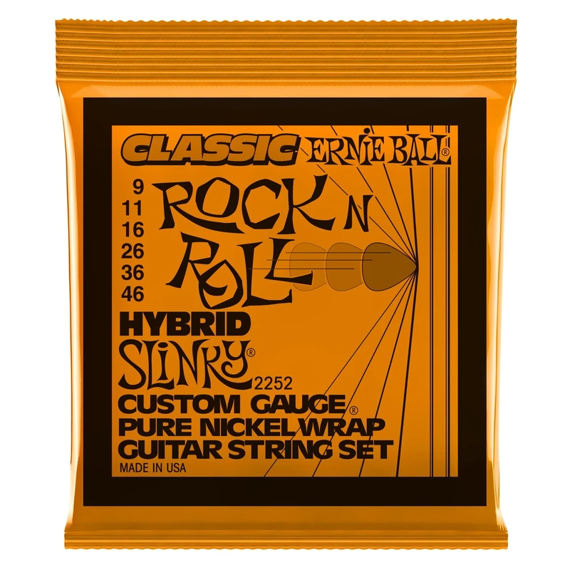 Ernie Ball Hybrid Slinky 9-46 Pure Nickel Strings - Classic Rock Tone