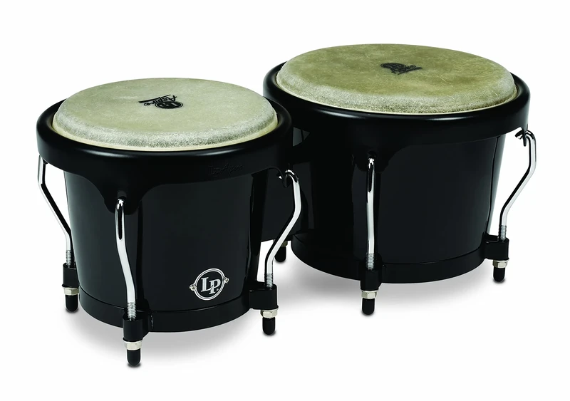 Latin Percussion LPA601F-BK LP Aspire Fiberglass Bongos - Black/Black