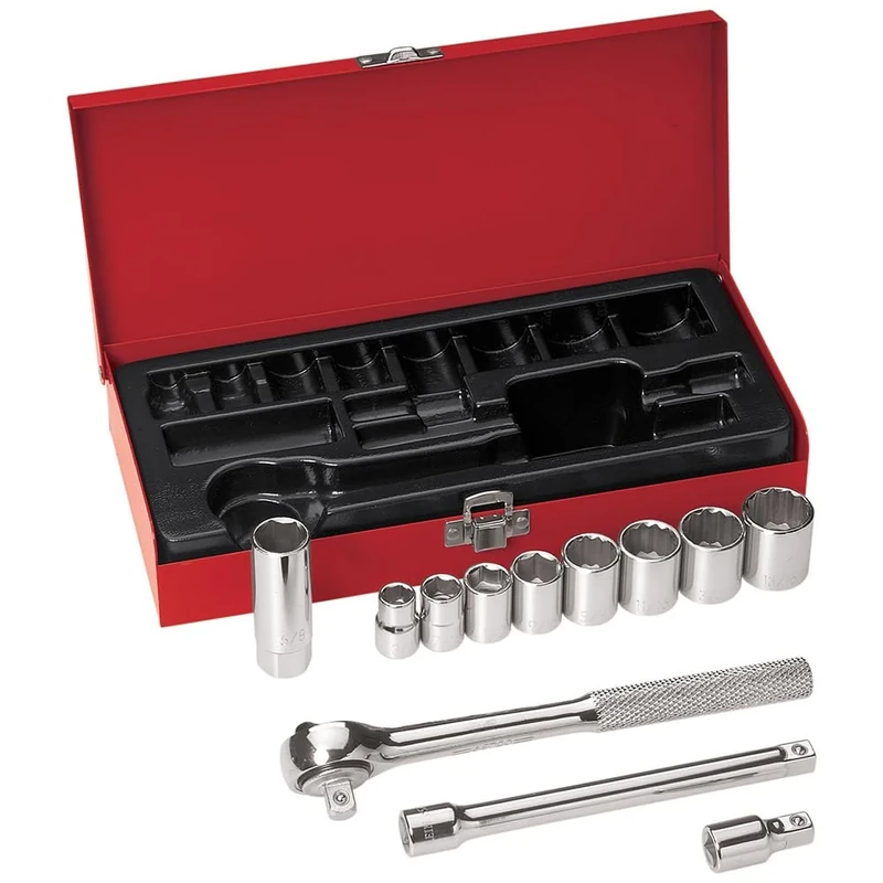 Klein Tools 3/8-Inch Drive Socket Wrench Set, 12-Piece