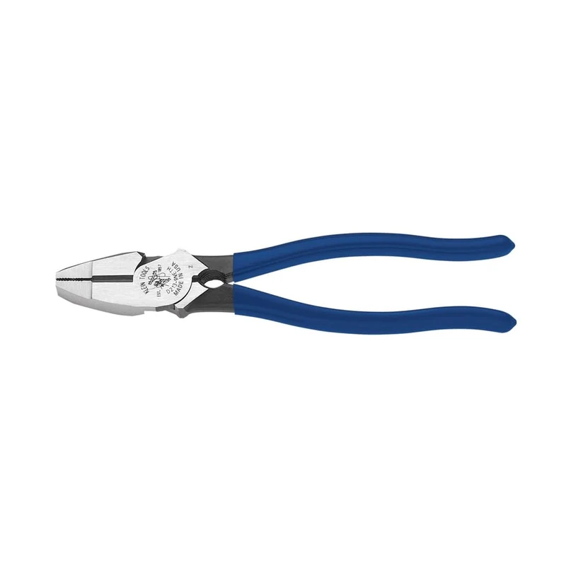 Klein Tools D213-9NETH Lineman's Bolt-Thread Holding Pliers, High-Leverage Streamline Design with Rounded Nose and Knurled Jaw, 9-Inch