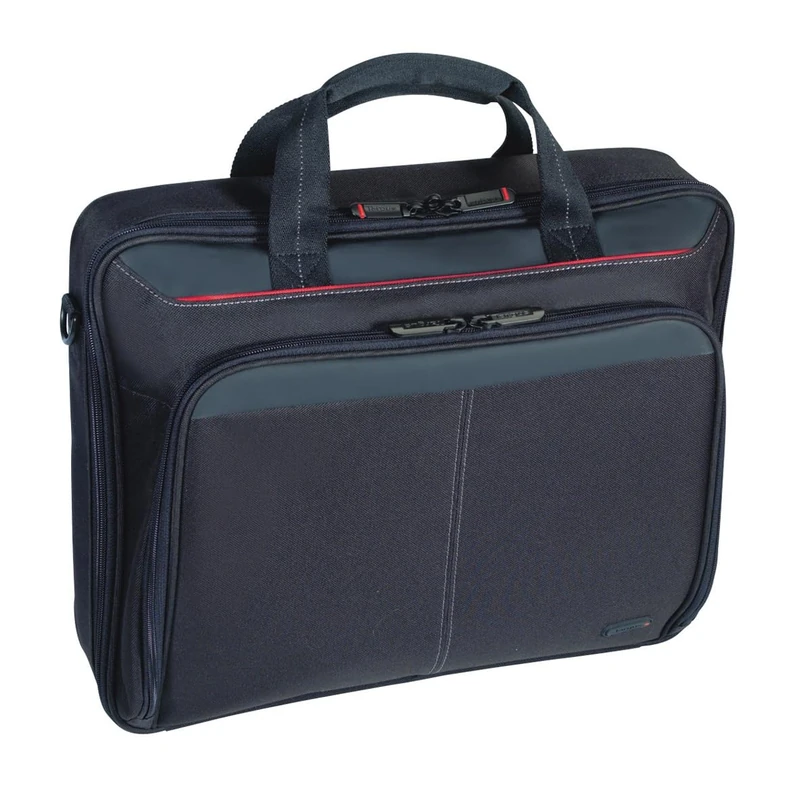 Targus Classic Laptop Bag for 15-16 Inch Laptops, Clamshell Carry Case with Shoulder Strap, Front Accessory Pocket, Black