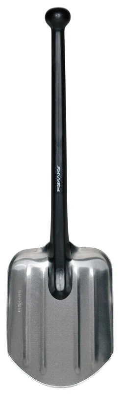 Fiskars Universal Shovel, Length: 70 cm, Weight: 479 g, Aluminium Leaf/Plastic Handle, Black, 1001574