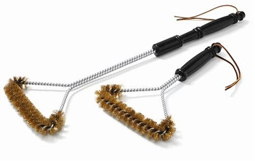Weber 1680 T-Brush 12-Inch Grill Brush - Brass Bristles - Image 1