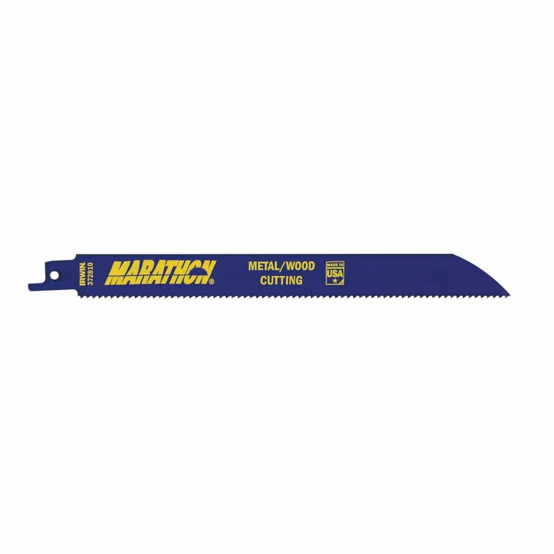 Irwin Tools IRWIN Reciprocating Saw Blades, Wood/Metal Cutting, 8-Inch, 10 TPI, 25-Pack (372810B)