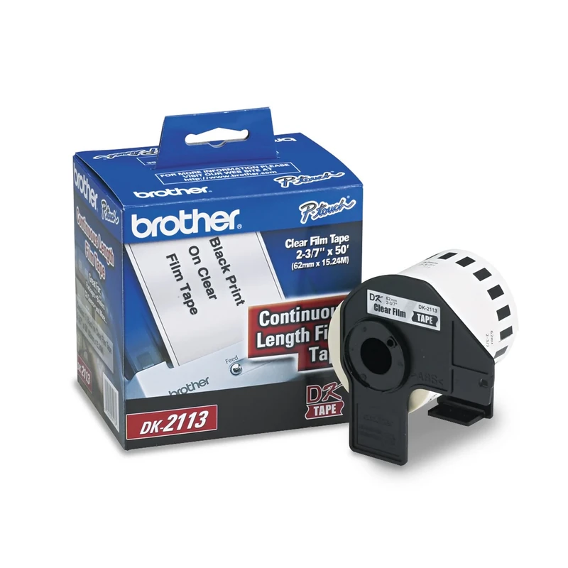 Brother DK2113 - Printer film - black on clear - Roll (6.2 cm x 15.2 m)