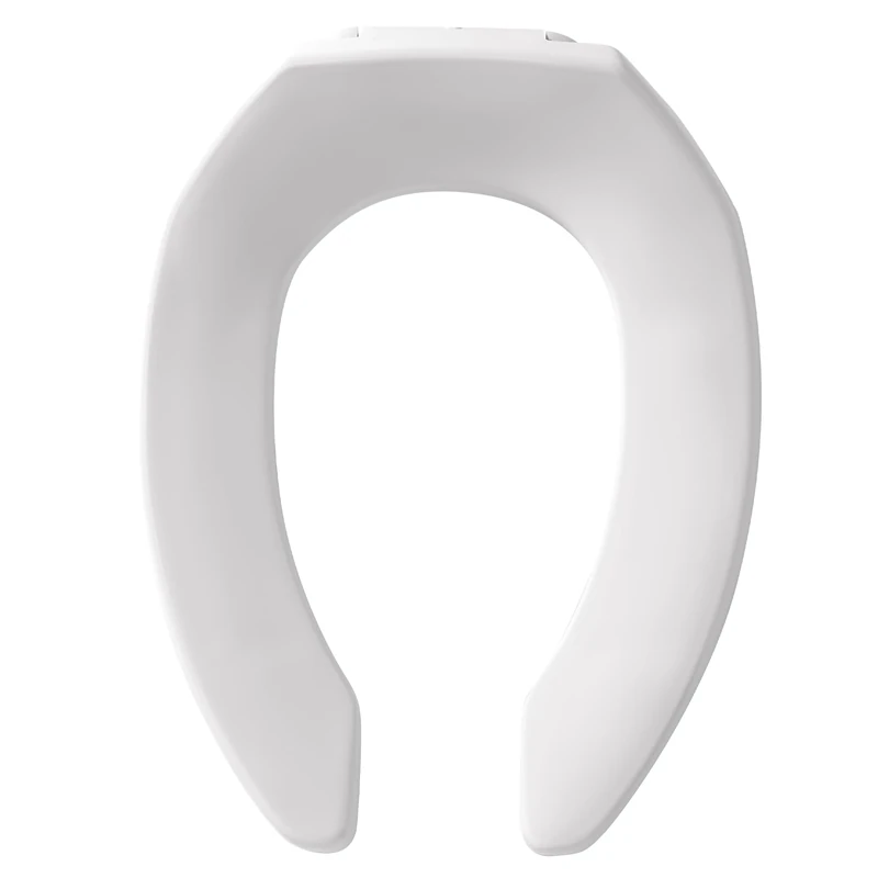 Bemis 000 M1955C-000 1955CT Commercial Heavy Duty Open Front Toilet Seat Will Never Loosen & Reduce Call-Backs, Plastic, White, Elongated