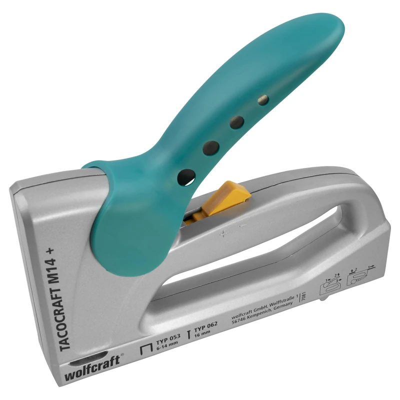 wolfcraft tacocraft M 14+ Hand Stapler, with Metal Body I 7081000 I 0 - Image 1