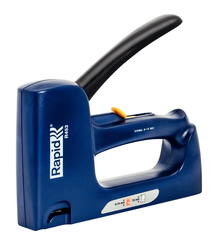 Rapid Multi-Function Staple Gun R453 for No. 53 Staples and No. 8 Brads, 2-in-1 Carpentry and Upholstery Tacker with Ergonomic Handle and All-Steel Interior Wear Parts, Made In Sweden (20009502)