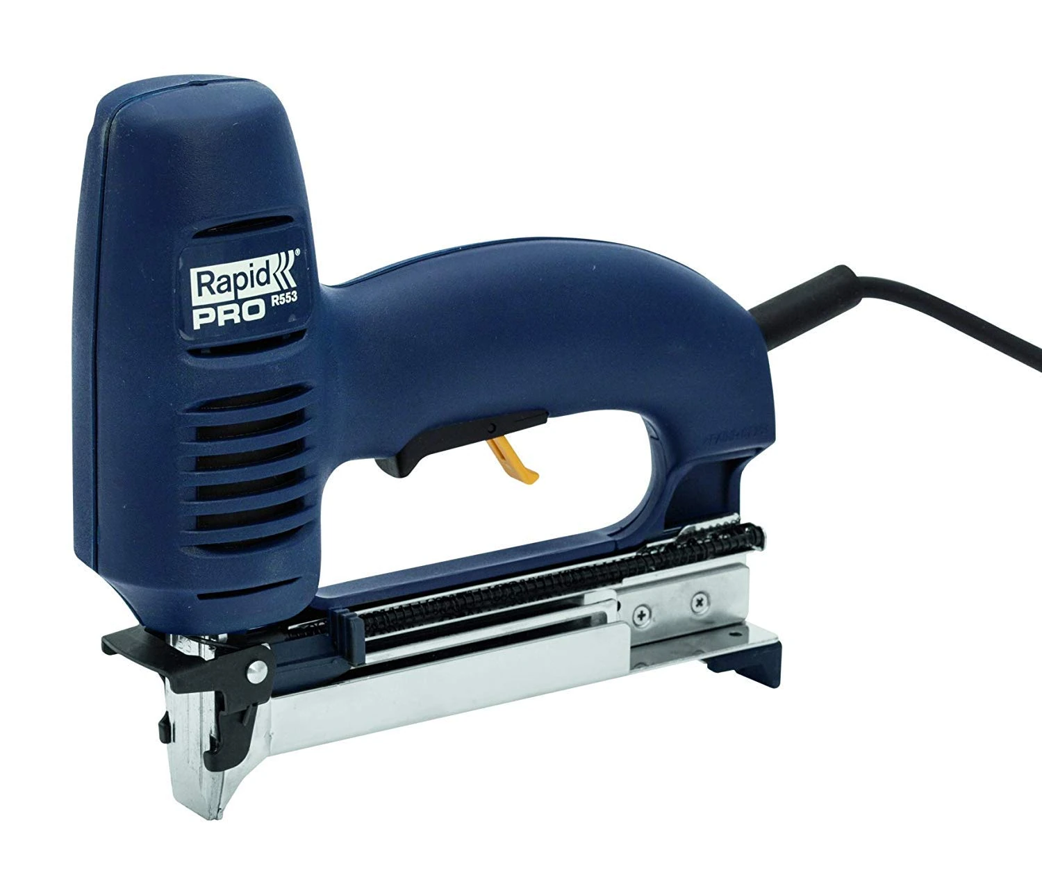 Rapid Electric Staple Gun PRO R553 for No. 53 Staples and No. 8 Brads, Stapler and Brad Nailer with Adjustable Impact Setting and Removable Front Plate, For Textiles, Carpets and Leather (10642901)