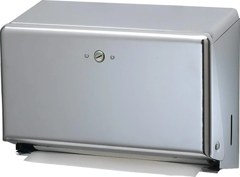 Carlisle FoodService Products T1950XC Mini C-Fold/Multifold Commercial Towel Dispenser, 250 Multifold / 150 C-Fold Towel Capacity, Chrome